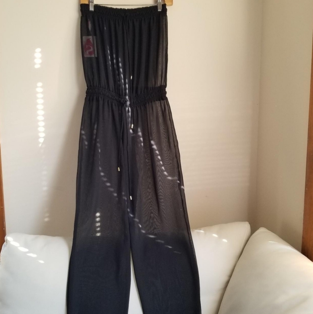 Elegant Black Sheer Jumpsuit